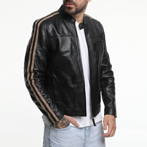 Hot Selling Men Clothing Leather <b>Jacket</b> New Fashion Men Leather <b>Jacket</b> Windproof Leather <b>Jacket</b> - Product Image 4