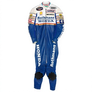 ชุดขับขี่มอเตอร์ไซค์หนังวัว/หนังจิงโจ้ Eddie Lawson Rothmans Zonda Leathers MotoCP 1 ชิ้น สำหรับนักขี่มอเตอร์ไซค์ ระดับ 2 พร้อมอุปกรณ์ป้องกัน - Product Image 1