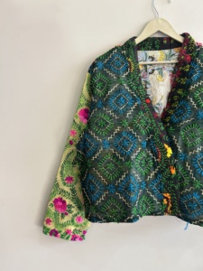 Lot Of Traditional Vintage Phulkari Short Embroidered <b>Women</b> <b>Coat</b> Handmade Boho Jacket - Product Image 3