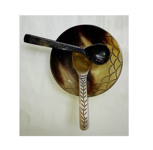 Vente chaude bol en corne de buffle dîner taille personnalisée bol en corne de buffle en corne naturelle personnalisé de haute qualité - Product Image 1