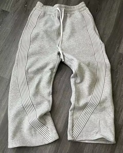 Custom High Quality Blank Cargo Oversized Stacked <b>Overalls</b> for <b>Men</b> Flared Sweatpants Custom Baggy Mid-Weight Breathable - Product Image 4