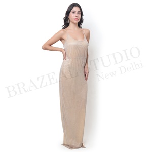 Vestido de fiesta de mujer con logotipo personalizado bordado a mano, ropa de noche moderna, colección de diseñador para mujer, venta al por mayor - Product Image 4