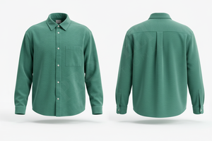 Camisa de Vestir de Manga Larga Personalizada OEM ODM con Bolsillo, Cierre de Botones, Informal, de Algodón Suave, Tela Personalizada, Corte Regular, Camisas de Oficina - Product Image 4