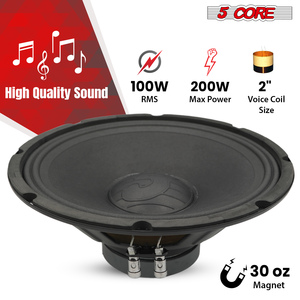 Altavoz de Baja Frecuencia para Guitarra de 12 Pulgadas, Serie 5 Core Pro, 200W, 8 Ohmios, Repuesto para Amplificador Portátil, Woofer, Material ASV - Product Image 3