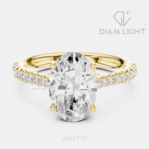Bague de mariage ovale 2,09 carats, bijoux fins, certifiée IGI, or blanc 14 carats, diamant de laboratoire, bague de fiançailles et d'anniversaire - Product Image 5