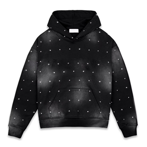 Sudadera con Capucha Negra Extra Grande para Hombre, con Cierre Frontal, Tejida en Poliéster, Estilo Urbano, Transpirable, 300g, para Invierno - Product Image 5