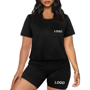 Conjunto de Verano para Mujer, Corte Regular, Dos Piezas, para Playa o Viaje, Casual, Sólido, 100% Algodón, Transpirable, de Secado Rápido - Product Image 1