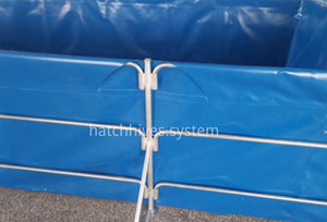 도매 양식 물고기 부화장 장비 두꺼운 타포린 라이너와 대용량 사각 아연 도금 강철 물 탱크 - Product Image 3