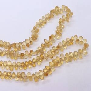 ลูกปัดซิทรินทรงหยดน้ำเจียระไนธรรมชาติ ขนาด 4x6-5x7 มม. ลูกปัดซิทรินทรงหยดน้ำ ความยาว 16 นิ้ว ลูกปัดพลอยสำหรับทำเครื่องประดับ จำนวนมาก - Product Image 6
