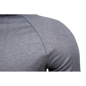 Custom Logo Long Sleeve Polyester Men Breathable Gym <b>Black</b> Hoodie - Product Image 6