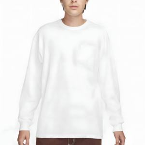 Camiseta de Algodón de Calidad para Hombre, Corte Regular, Manga Larga, Diseño sin Cuello, Tejido Suave, Ropa Masculina al por Mayor - Product Image 1