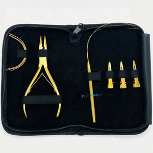 Kit d'extension capillaire écologique à microbilles, pinces personnalisées plaquées or, réutilisables, en acier inoxydable chirurgical de qualité professionnelle - Product Image 6
