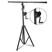 Soporte de luces DJ de 5 núcleos con manivela alta, sistema de truss para iluminación de escenario ajustable con barra en T de alta resistencia