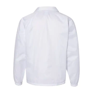 Veste coupe-vent en nylon légère et minimaliste, couleur unie blanche, style décontracté avec boutons pression, idéale pour l'été - Product Image 3