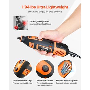 Kit Utensile Rotante 200W con 84 Pezzi, Mini Incisore Elettrico a 6 Velocità 8000-40000 RPM, Strumenti Multiuso per Incisione Fai-da-Te - Product Image 5