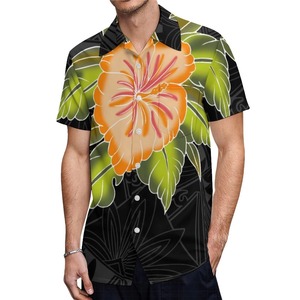 Ensemble short et chemise personnalisé pour homme, best-seller, en tricot uni avec impression numérique et fermeture éclair sur le devant, manches courtes - Product Image 3