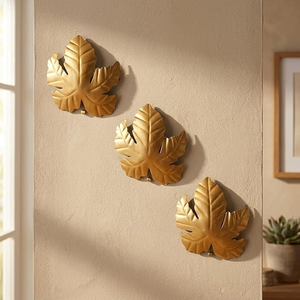 Décoration murale en métal en forme de feuille, style contemporain, pour intérieurs résidentiels et commerciaux - Product Image 6