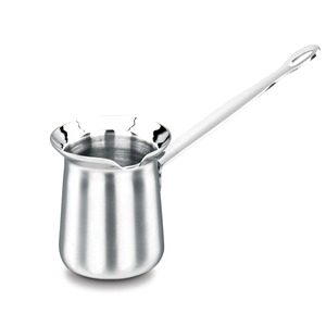 Engraved Metal Coffee <b>Pot</b> With Wooden Handle Traditional Brewing Cezve - Product Image 1