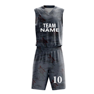 Conjunto de Uniforme de Baloncesto Personalizable Unisex de 2 Piezas, Impresión Sublimada Personalizada, Tallas Grandes, Transpirable y de Secado Rápido para Verano - Product Image 3