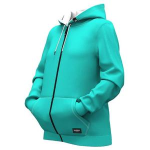 Sudadera con Capucha y Cierre de Cremallera para Hombre, Color Turquesa, Felpa Francesa, Manga Larga, para Otoño - Product Image 2