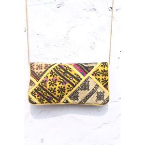 Rajasthani Embroidered Clutch Banjara Casual Fashion Open Closure <b>Chains</b> Patchwork <b>Mirror</b> Work Clutch Purse for Great Price - Product Image 5