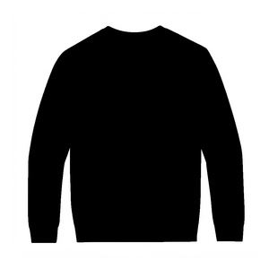 <b>Men</b> Solid <b>Black</b> Crewneck <b>Sweatshirt</b> Long Sleeve Cotton Fleece Pullover Casual Winter Wear <b>Plain</b> Fashion Streetwear Top - Product Image 2