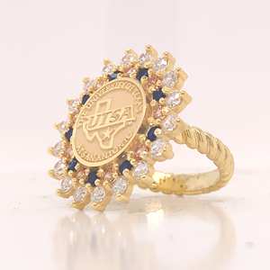 Anillo Escolar BOJ 087, Anillo Universitario y de Colegio, Anillo de Graduación para Mujer, Anillo Personalizado con Año de Graduación, Anillo en Oferta a Bajo Precio - Product Image 1