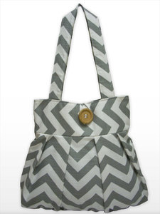 Sac à main pour femme à motif géométrique, taille moyenne, fermeture à bouton, sac de shopping pour usage quotidien, matériau textile - Product Image 1