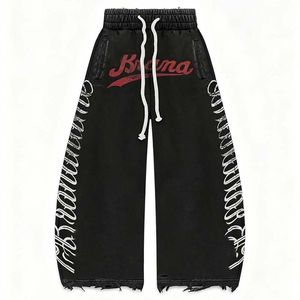 Custom Manufacturer Custom Acid Wash Tracksuit <b>Set</b> DTG Printed Rhinestone Cropped Hoodie and Stacked Flared <b>Sweatpants</b> <b>Set</b> - Product Image 3