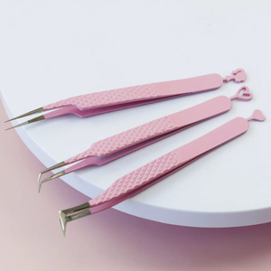 Eyelash Tweezer For Personal Care False Eyelash Placement & <b>Removing</b> Lashes Non Slip Ergonomic Design Grips Custom <b>Box</b> Packing - Product Image 2