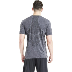 Men's Blue Short Sleeve O-Neck Quick Dry Knitted Sporty T-<b>Shirt</b> Regular Fit Solid Color Athletic Wear - Product Image 6
