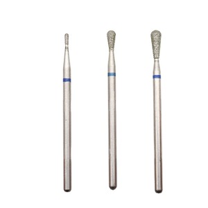 BAFA SURGICAL INSTRUMENTS Broca de diamante ergonómica manual con forma de pera invertida para eliminación de cutículas y limpieza de paredes laterales de uñas - Product Image 3