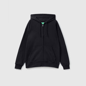 Sweat-shirt à capuche zippé épais et chaud pour homme, coupe ample et décontractée, style oversize, personnalisable avec logo, vente en gros - Product Image 4