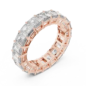 แหวนเพชรทรงเหลี่ยมมรกตแบบฝังเต็มวง 6.00 กะรัต ทองคำแท้ 10K 14K 18K สำหรับทั้งชายและหญิง ได้รับการรับรองจาก IGI เครื่องประดับชั้นดี - Product Image 6