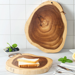 Planche à découper irrégulière en bois d'acacia, planche à découper en bois pour la dinde, la viande, le barbecue, la plus grande planche à découper en bois pour boucher - Product Image 3