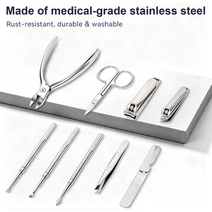 Professional Stainless Steel Manicure and Pedicure Set Customized Product Grooming Kit Heavy Duty Toe Nail Clipper - Product Image 2