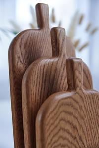 Juego de tablas de cortar de madera Grandsharp para cocina, tabla de cortar de fibra de madera de acacia natural con ranura para jugos y asa interior - Product Image 5