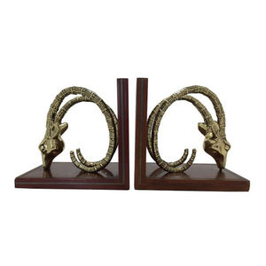 Tabletop Decorative Metal Brass & Marble Desk Organizer Decorative <b>Bookend</b> - Product Image 5
