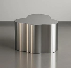 Best Selling Customized Smooth Mirror Surface <b>Silver</b> Stainless Steel Side <b>Table</b> Free-Shaped and Customizable Size <b>Coffee</b> <b>Table</b> - Product Image 2