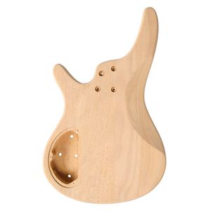 Kits de guitare basse électrique DIY 4 cordes en bois massif, style IB, corps en acajou, manche en érable, basse jazz, configuration 5 cordes, accessoires - Product Image 5