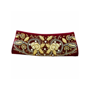 Bolso de mano indio con cuentas para fiesta, diseño elaborado, tipo clutch, étnico, para novia, de noche, hecho a mano, de lujo, para boda, festivo, para mujer - Product Image 1