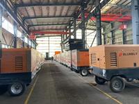 Compresseurs d'air à vis diesel portables 850 CFM 22 bars, compresseur d'air mobile à vis 800 CFM, prix