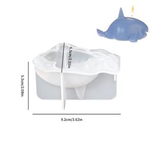 Molde de Silicona para Velas de Resina Epoxi, Cemento y Yeso con Forma de Ballena Blanca Grande, Pez Grueso, Orca, Animal Marino - Product Image 6