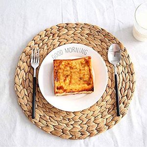 Set de table en jacinthe d'eau tressée à la main, style bohème, écologique, antidérapant, isolant et anti-brûlure, pour la décoration intérieure - Product Image 6