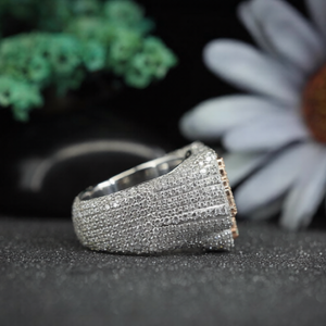 Anillo de lujo con número personalizado de moissanita, plata 925 chapada en rodio, estilo hip hop, joyería de cóctel, regalo para hombres y mujeres - Product Image 4