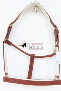 Collier de tête en cuir personnalisé OEM pour cheval, blanc, motif crocodile, rembourré, avec canal vide sur le nez et les joues, pour équipement équestre DIY - Product Image 2