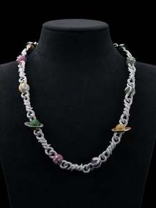 Solar System Cuban Link Necklace Iced Out Colorful Moissanite 925 Silver for Certified Customizable for Men's Hip Hop Jewelry - Product Image 1