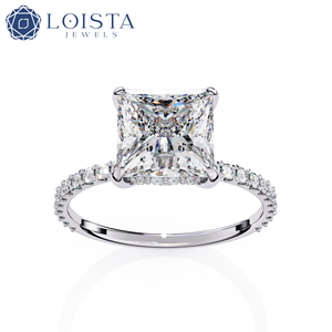 Especially Elegant Women's Ethnic Engagement <b>Ring</b> Diamond Princess Cut Synthetic Lab Grown IGI Certified Gold Plated 18k 14k 9k - Product Image 3