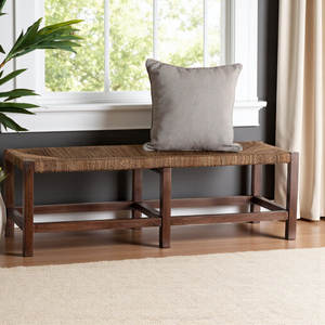 ม้านั่งเน้นหญ้าทะเลและไม้สไตล์โบฮีเมียนสำหรับเฟอร์นิเจอร์ห้องนั่งเล่น - Product Image 6