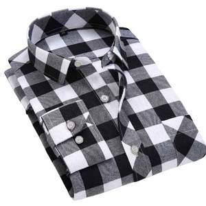 Chemise décontractée pour homme 100% coton, manches longues, en flanelle, printemps, anti-boulochage, respirante, écologique, qualité supérieure - Product Image 1